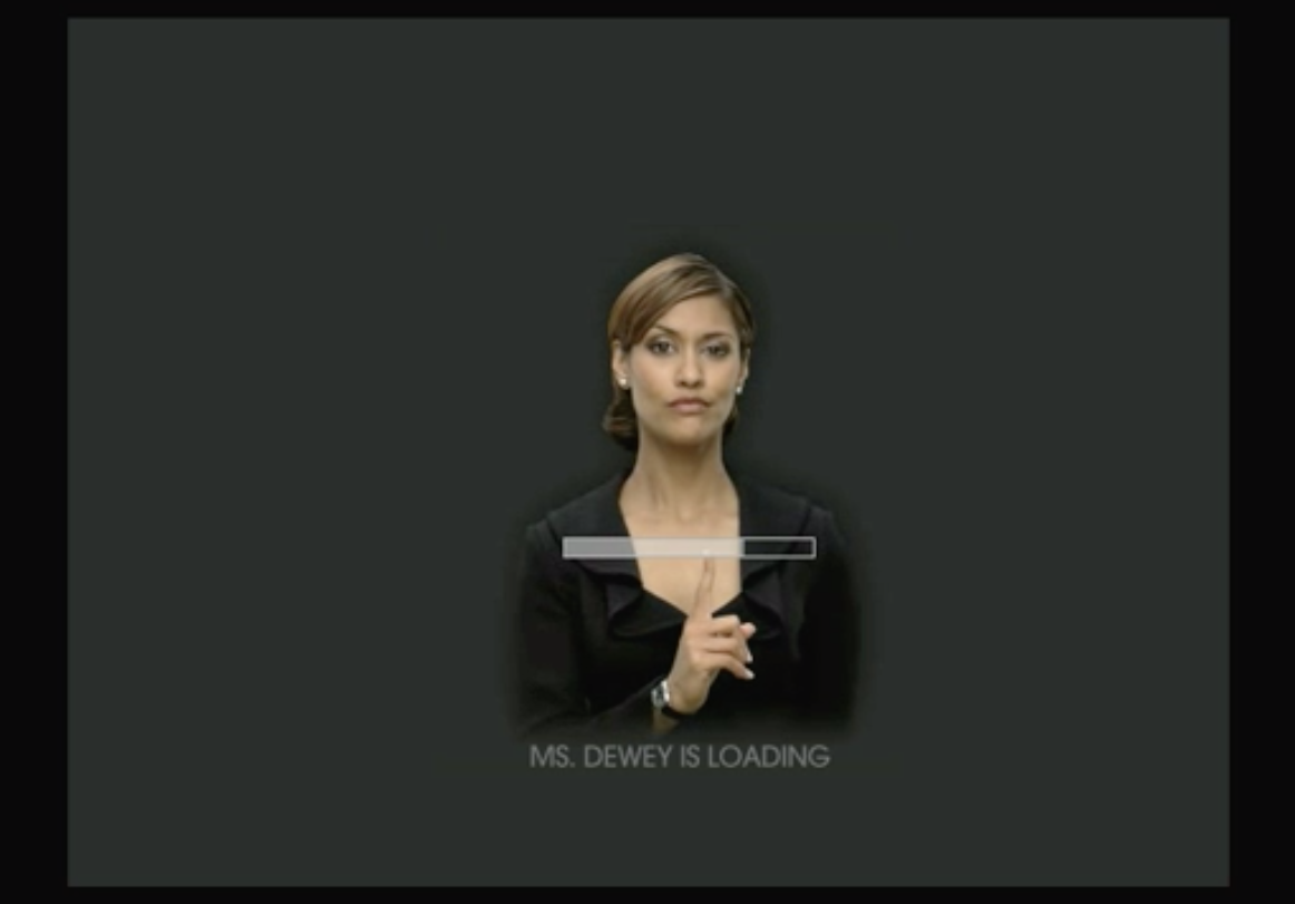 Microsoft Ms. Dewey Search Engine Loading Screen (2006)